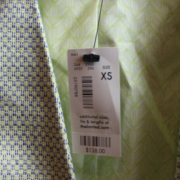 The Limited Blue and Yellow Open Front Blazer - Picture 5 of 6